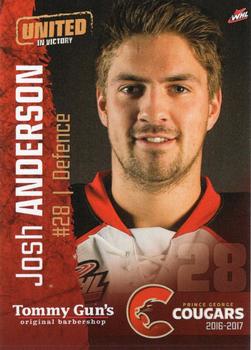 2016-17 Prince George Cougars (WHL) #24 Josh Anderson Front