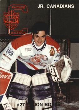 1990-91 Rayside-Balfour Jr. Canadians (NOJHL) #NNO Jon Boeve Front