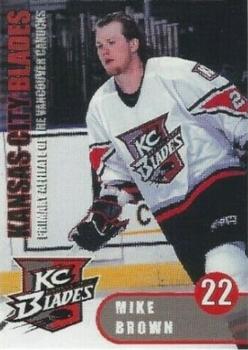 2000-01 Dick's Sporting Goods Kansas City Blades (IHL) #14 Mike Brown Front