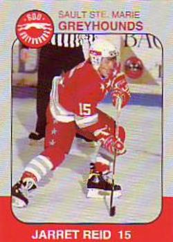 1993-94 Slapshot Sault Ste. Marie Greyhounds (OHL) Memorial Cup #15 Jarrett Reid Front
