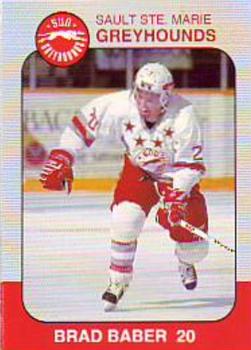 1993-94 Slapshot Sault Ste. Marie Greyhounds (OHL) Memorial Cup #20 Brad Baber Front