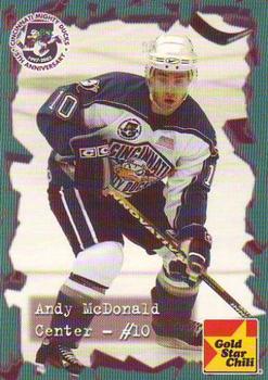 2001-02 Gold Star Chili Cincinnati Mighty Ducks (AHL) #NNO Andy McDonald Front