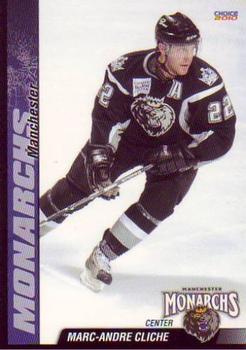 2009-10 Choice Manchester Monarchs (AHL) #5 Marc-Andre Cliche Front