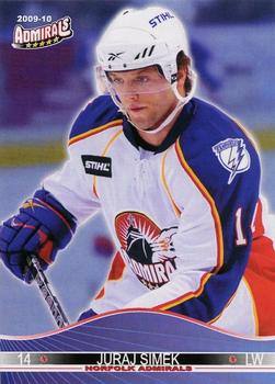 2009-10 Norfolk Admirals (AHL) #10 Juraj Simek Front