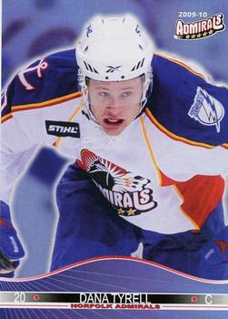 2009-10 Norfolk Admirals (AHL) #24 Dana Tyrell Front