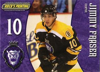 2009-10 Rieck's Printing Reading Royals (ECHL) #NNO Jimmy Fraser Front