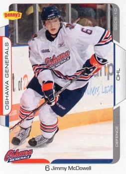 2009-10 Extreme Oshawa Generals (OHL) #5 Jimmy McDowell Front