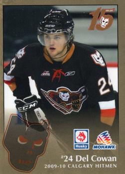 2009-10 Husky/Mohawk Calgary Hitmen (WHL) #NNO Del Cowan Front