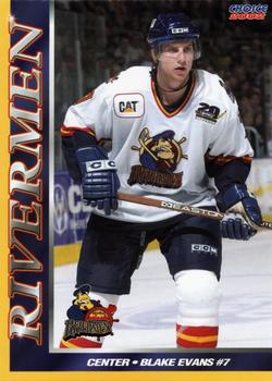 2001-02 Choice Peoria Rivermen (ECHL) #6 Blake Evans Front