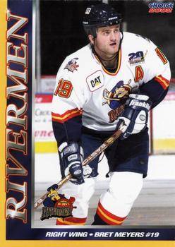 2001-02 Choice Peoria Rivermen (ECHL) #12 Bret Meyers Front