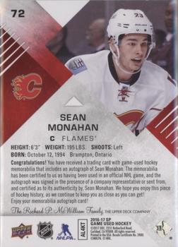2016-17 SP Game Used - Red Autograph Material Spectrum Premium #72 Sean Monahan Back