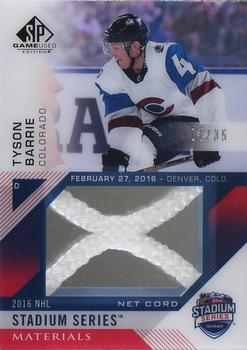 2016-17 SP Game Used - 2016 Stadium Series Material Net Cord #SSNC-TB Tyson Barrie Front