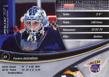 2002-03 Extreme Thetford Mines Prolab (QSPHL) #7 Frederic Deschenes Back