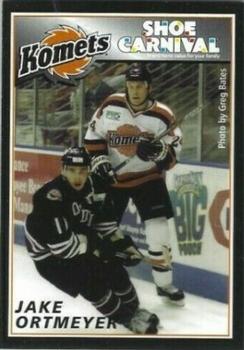 2002-03 Shoe Carnival Fort Wayne Komets (UHL) #14 Jake Ortmeyer Front