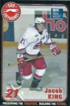 2003-04 Sault Ste. Marie Greyhounds (OHL) #NNO Jacob King Front