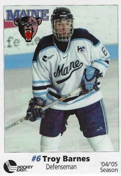 2004-05 Maine Black Bears (NCAA) #1 Troy Barnes Front