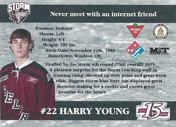 2005-06 M&T Printing Guelph Storm (OHL) #D-05 Harry Young Back