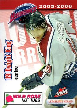 2005-06 Lethbridge Herald Lethbridge Hurricanes (WHL) #NNO Dwight King Front