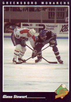 1994-95 RBI Sports Cards Greensboro Monarchs (ECHL) #38 Glenn Stewart Front