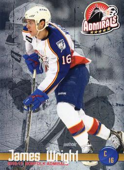 2010-11 Norfolk Admirals (AHL) #28 James Wright Front