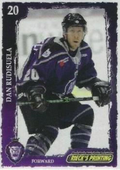 2008-09 Rieck's Printing Reading Royals (ECHL) #NNO Dan Rudisuela Front