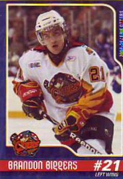2008-09 Erie Otters (OHL) #1 Brandon Biggers Front