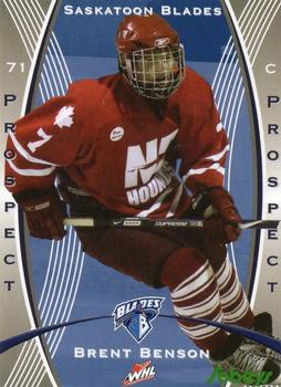 2008-09 Saskatoon Blades (WHL) #NNO Brent Benson Front