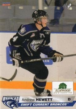 2008-09 Choice Swift Current Broncos (WHL) #11 Andrew Hewett Front