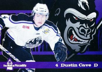 2010-11 Mall at Piccadilly Salmon Arm Silverbacks (BCHL) #4 Dustin Cave Front