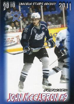 2010-11 Blueline Booster Club Lincoln Stars (USHL) #7 John McCarron Front