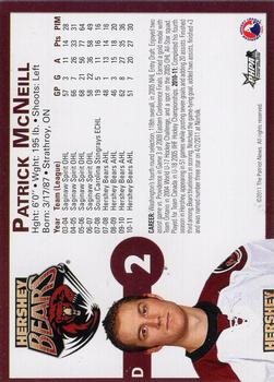2011-12 Hershey Bears (AHL) #16 Patrick McNeill Back