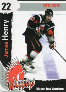2011-12 Moose Jaw Warriors (WHL) #20 James Henry Front
