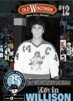 2012-13 Milwaukee Admirals (AHL) Top 35 Players #12 Kevin Willison Front
