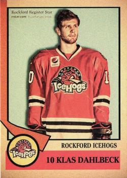2012-13 Rockford Register Star Rockford IceHogs (AHL) #8 Klas Dahlbeck Front