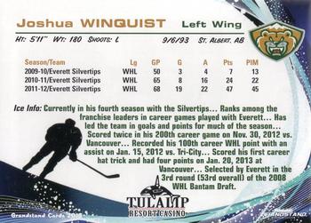 2012-13 Grandstand Everett Silvertips (WHL) #NNO Josh Winquist Back