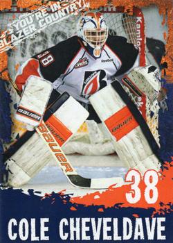 2012-13 Kamloops Blazers (WHL) #NNO Cole Cheveldave Front