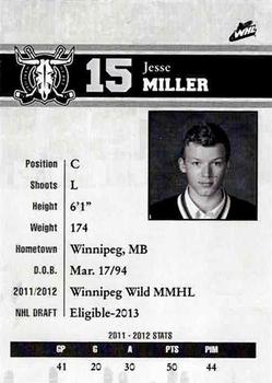 2012-13 Red Deer Rebels (WHL) #10 Jesse Miller Back
