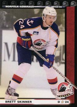 2013-14 Norfolk Admirals (AHL) #9 Brett Skinner Front