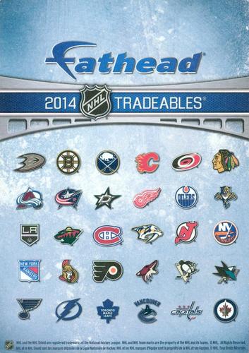 2014 Fathead NHL Tradeables #49 Jordan Eberle Back