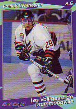 1993-94 Slapshot Drummondville Voltigeurs (QMJHL) #19 Patrick Livernoche Front