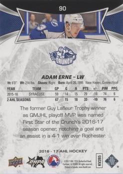 2016-17 Upper Deck AHL - Red #90 Adam Erne Back