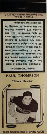 1935-36 Diamond Matchbooks (Tan 3) #NNO Paul Thompson Front