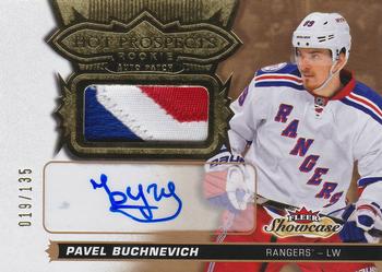2016-17 Fleer Showcase - Hot Prospects Autograph Patch #172 Pavel Buchnevich Front