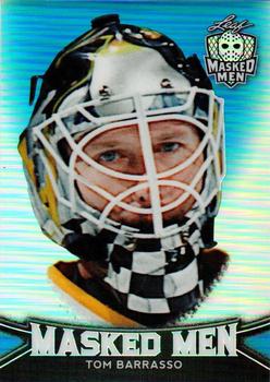 2017 Leaf Masked Men - Masked Men Metal Blue Prismatic #27 Tom Barrasso Front