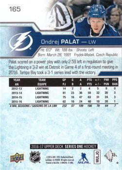 2016-17 Upper Deck - Silver Foil #165 Ondrej Palat Back