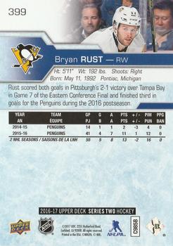 2016-17 Upper Deck - Silver Foil #399 Bryan Rust Back