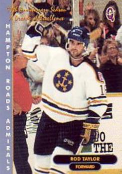 1998-99 Q-Cards Hampton Roads Admirals (ECHL) 10th Anniversary #2 Rod Taylor Front