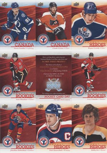 2014 Upper Deck National Hockey Card Day Canada - Sheets #NNO Steven Stamkos / Claude Giroux / Wayne Gretzky / Sean Monahan / Checklist / Cory Conacher / Jonathan Huberdeau / Dale Hawerchuk / Bobby Orr Front