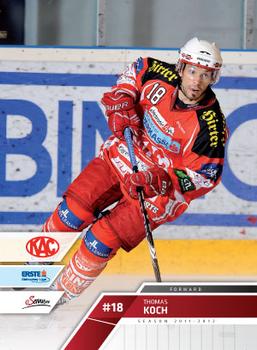 2011-12 Austrian EBEL #EBEL-025 Thomas Koch Front