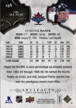 2017-18 Upper Deck Artifacts #156 Dominik Hasek Back